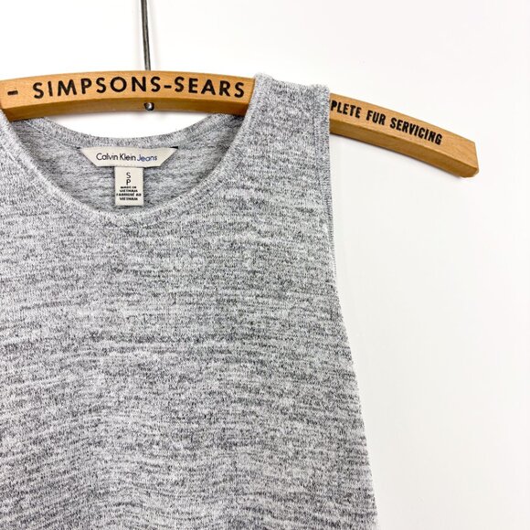Calvin Klein Jeans Womens Knit Heather Grey Tank Top Size Small - Picture 3 of 4